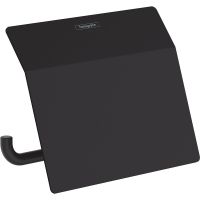 Держатель туалетной бумаги Hansgrohe AddStoris с крышкой Черный матовый арт-41753670 — фото 1, Держатели туалетной бумаги