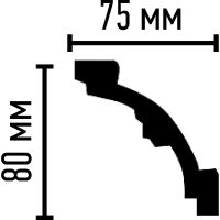 Карниз Decomaster 2400x80x75 мм арт-95020 — фото 2, Карнизы