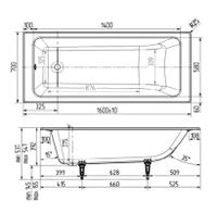 Товар: Чугунная ванна Wotte Line 150x70 без антискользящего покрытия арт-БП-э00д1465 - фото 4 Чугунная ванна Wotte Line 150x70 без антискользящего покрытия арт-БП-э00д1465 — фото 4, Чугунные ванны