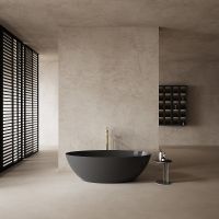 Карбоновая ванна Abber Karbon 180x85 Черная без гидромассажа арт-AK9002-1.8 — фото 7, Акриловые ванны