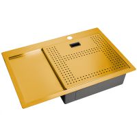 Кухонная мойка ZorG Master 78 с накладкой Бронза арт-ZM N-7852-R BRONZE — фото 2, Кухонные мойки