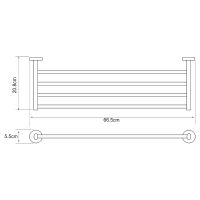 Полка для полотенец WasserKRAFT Rhein Хром арт-K-6211 — фото 4, Полки для полотенец