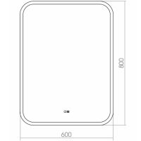 Зеркало Silver Mirrors Stiv 60 с подсветкой с сенсорным выключателем и подогревом арт-LED-00002405 — фото 3, Зеркала в ванную комнату