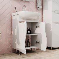 Тумба под раковину Volna Adel 50.2D Белая арт-tnADEL50.2D-01 — фото 3, Тумбы под раковину