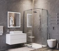 Зеркало Bond Cube 70x80 с подсветкой с сенсорным выключателем арт-M44ZE-7080 — фото 5, Зеркала в ванную комнату