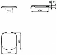 Сиденье для унитаза Ideal Standard Tempo Белое арт-T679201 — фото 4, Сиденья для унитаза