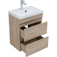 Тумба под раковину Aquanet Нота New 50 подвесная Дуб светлый арт-334196 — фото 3, Тумбы под раковину