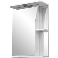 Зеркальный шкаф Stella Polar Волна Винчи 50 с подсветкой Белый арт-SP-00000033 — фото 1, Зеркальные шкафы в ванную