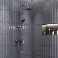 Душевая система Damixa Jupiter Черная матовая арт-977780300 — фото 2, Душевые стойки