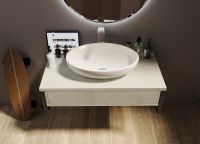 Тумба под раковину 1MarKa Grunge Loft 70П подвесная Бетон светлый арт-Ц0000015938 — фото 5, Тумбы под раковину