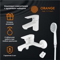 Товар: Комплект смесителей Orange Loop Белый арт-M26-311w - фото 1 Комплект смесителей Orange Loop Белый арт-M26-311w — фото 1, Готовые комплекты для ванной комнаты