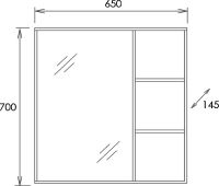 Зеркало Onika Девис 65.00 У Бетон чикаго арт-206542 — фото 6, Зеркала в ванную комнату