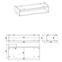 Ниша для тумбы Бриклаер Кристалл 100 Дуб Бунратти арт-4627125415869 — фото 7, Полки