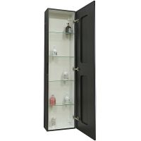 Зеркальный шкаф Континент Mirror Box black Led 40 с подсветкой Черный арт-МВК050 — фото 5, Пеналы для ванной комнаты