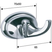 Двойной крючок Remer 900 Никель арт-NV50NP — фото 2, Крючки для полотенец