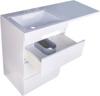 Тумба под раковину Style Line Даллас 120 Люкс Plus 3 ящика Белая арт-СС-00002272 — фото 6, Тумбы под раковину