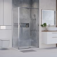 Душевой уголок Niagara Nova 110х90 профиль Хром стекло прозрачное арт-NG-64-11A-A90-34 — фото 1, Прямоугольные душевые уголки