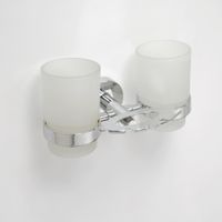 Стакан для зубных щеток Bemeta Omega двойной Хром арт-104110042 — фото 2, Стаканы для зубных щеток