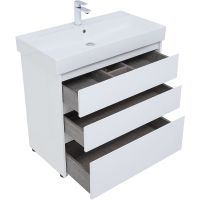 Тумба под раковину Aquanet Nova Lite 85 Белый глянец арт-302475 — фото 7, Тумбы под раковину