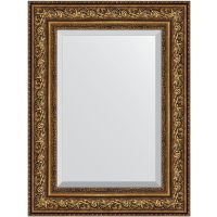 Зеркало Evoform Exclusive 80х60 с фацетом в багетной раме - Виньетка состаренная бронза 109 мм арт-BY 3401 — фото 1, Зеркала в ванную комнату