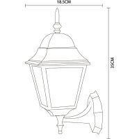 Настенный светильник Artelamp Bremen Прозрачный Черный арт-A1011AL-1BK — фото 2, Уличное освещение