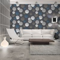 Обои Andrea Rossi Gallinara Винил на флизелине (1,06*10,05) Серый/Синий/Белый, Абстракция/Геометрия арт-54311-7 — фото 2, Обои для стен