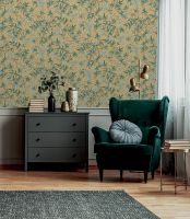 Обои Lutece Les Essentiels Винил на флизелине (0,53*10,05) Черный/Зеленый, Цветы арт-11211411 — фото 2, Обои для стен