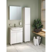 Шкаф пенал Runo Лада 30 Белый арт-00-00001166 — фото 3, Пеналы для ванной комнаты