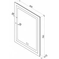Зеркало Континент Verte 500х700 с подсветкой с часами и датчиком движения арт-ЗЛП477 — фото 5, Зеркала в ванную комнату