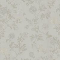 Обои Zambaiti Parati Satin Flowers IV Винил на флизелине (0,53*10,05) Белый/Серый, Цветы арт-Z66805 — фото 1, Обои для стен