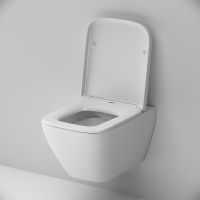 Унитаз AM.PM Spirit V2.0 Square FlashClean подвесной с сиденьем микролифт арт-C701701SC — фото 9, Подвесные унитазы