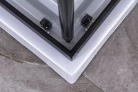 Душевой уголок Niagara Nova NG-6808-08 BLACK 90х90 профиль Черный стекло прозрачное арт-68080811BLACK — фото 3, Квадратные душевые уголки