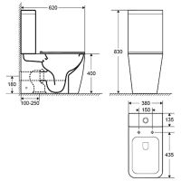 Унитаз компакт Ceruttispa Mimi CT с бачком и сиденьем Микролифт арт-8707 — фото 8, Напольные унитазы