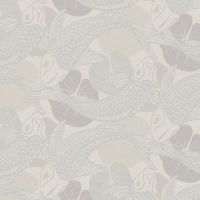 Обои AS Creation Global Spots Винил на флизелине (1,06*10,05) Серый, Листья/Рыбы арт-38018-4 — фото 1, Обои для стен