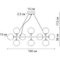 Люстра Artelamp Bolla Белая Золото арт-A1664SP-25GO — фото 4, Люстры