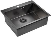 Кухонная мойка Paulmark Kroner 59 Вороненая сталь арт-PM215951-GM — фото 2, Кухонные мойки