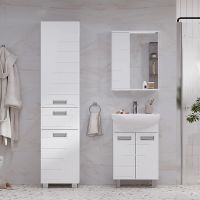 Зеркало со шкафом Volna Joli 50 L с подсветкой Белое арт-zsJOLI50.L-01 — фото 6, Зеркальные шкафы в ванную