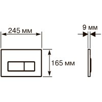 Клавиша смыва Aquatek Slim Белая глянцевая арт-KDI-0000021 — фото 2, Кнопки смыва