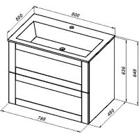 Товар: Тумба с раковиной Aquanet Терра 80 подвесная Маренго арт-323184 - фото 11 Тумба с раковиной Aquanet Терра 80 подвесная Маренго арт-323184 — фото 11, Тумбы с раковиной
