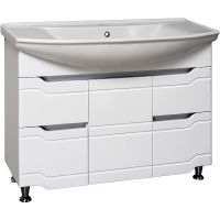 Тумба под раковину Runo Стиль 105 Белая арт-00000001118 — фото 1, Тумбы под раковину