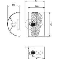 Настенный светильник Maytoni House Farn Белый Золото арт-H428-WL-01-WG — фото 7, Бра