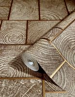 Обои Marburg Natural Opulence Винил на флизелине (0,7*10,05) Коричневый, Геометрия/Под дерево арт-33251 — фото 3, Обои для стен