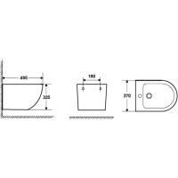Биде WeltWasser Merzbach 005 GL-WT подвесное Белый глянец арт-10000003713 — фото 2, Биде подвесные