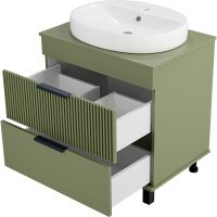 Тумба с раковиной Brevita Enfida 70 Зеленая матовая арт-УТ000022839 — фото 4, Тумбы с раковиной