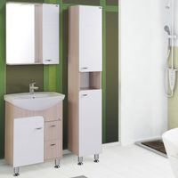 Товар: Тумба под раковину Onika Стиль 60 2 ящика Светлый ясень Белый арт-106032 - фото 2 Тумба под раковину Onika Стиль 60 2 ящика Светлый ясень Белый арт-106032 — фото 2, Тумбы под раковину