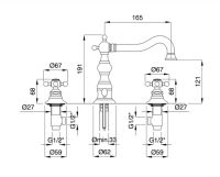 Товар: Смеситель для раковины Migliore Arcadia Бронза арт-18383 - фото 3 Смеситель для раковины Migliore Arcadia Бронза арт-18383 — фото 3, Смесители для раковины