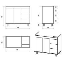Тумба с раковиной Misty Аврора 100 Белая матовая арт-УТ000024195 — фото 10, Тумбы с раковиной