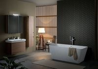 Тумба с раковиной Aquanet Нью-Йорк 85 подвесная Орех арт-213936 — фото 10, Тумбы с раковиной