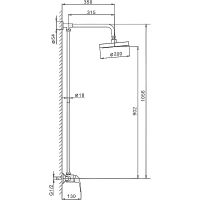 Душевая система Frap Хром арт-F2426 — фото 2, Душевые стойки