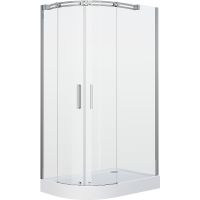 Душевой уголок Grossman Galaxy 120x80 R профиль Хром стекло прозрачное арт-GR-4120R — фото 2, Асимметричные душевые уголки